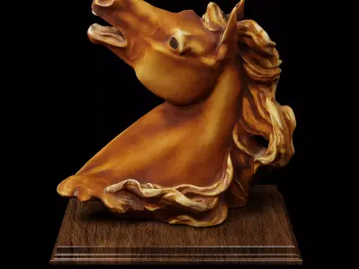 Sculpture of a horse head 3D model