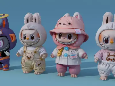 Labubu 03 3D model purchase