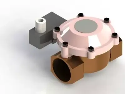 solenoid valve 3D model from CGTrader