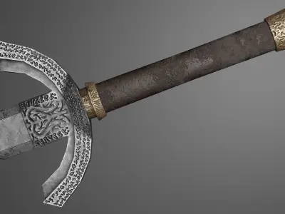 Sword 12 Low-poly 3D model