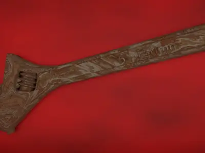 Wrench tool Low-poly 3D model