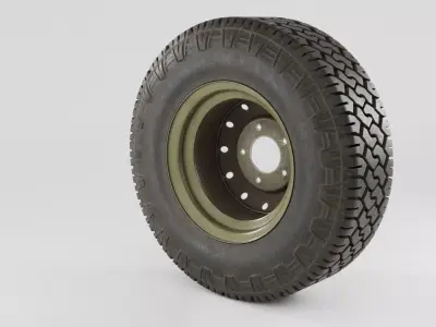 Wheel dirt Free 3D model