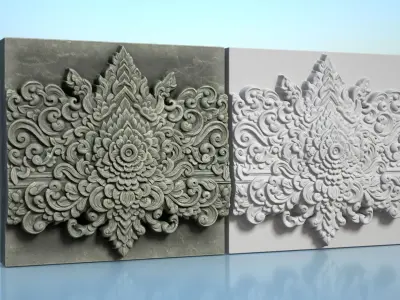 Low poly Khmer Walls - 240427 Low-poly 3D model