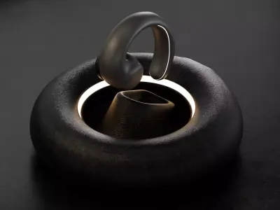 Manufacturable Earbuds with Smart Charging Dock  3D model