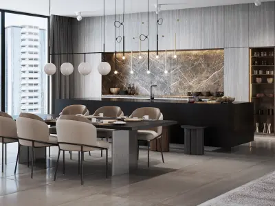 Apartment Scene for Cinema 4D and Corona Renderer 3D model purchase