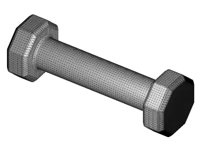 Plastic Otcagonal Dumbbell 3D model