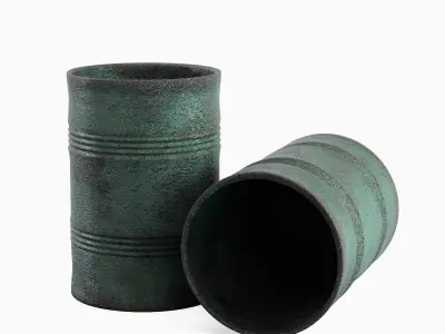 Used Steel Barrel B 01 3D model