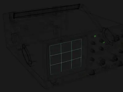Hameg HM203 Cathode Ray Oscilloscope 4k PBR Low-poly 3D model
