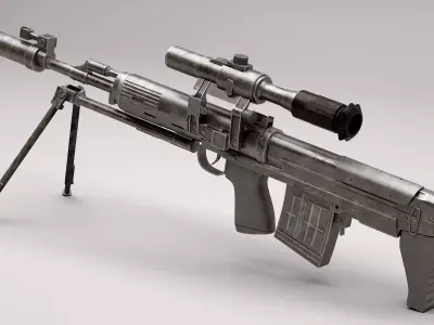 Dragunov SVU 3D model purchase