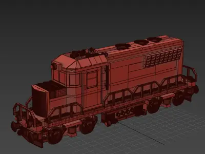 Train Lego Locomotive 80052 3D model