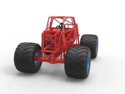 Monster truck base Scale 1 to 25 3D print model