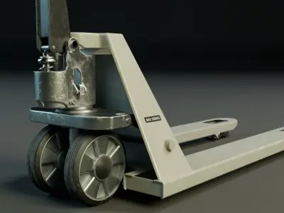Hydraulic Hand Pallet Truck PBR Low-poly 3D model