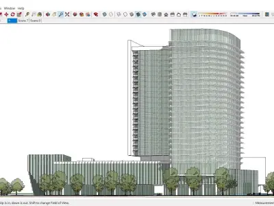 Sketchup Commercial Office Complex 241 3D model