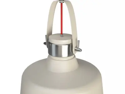 Vintage Lacreu Pendant Lamp 3D model