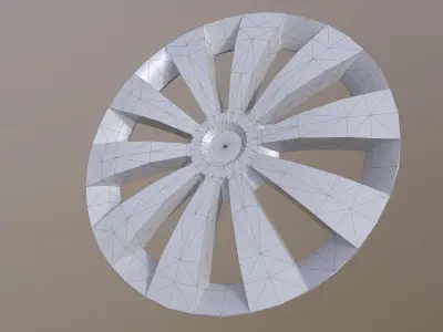 Wheel rim hubcap game ready Covers For Cars Low-poly 3D model