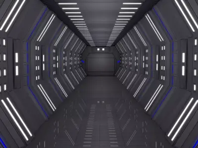 Sci Fi Corridor  3D model 70