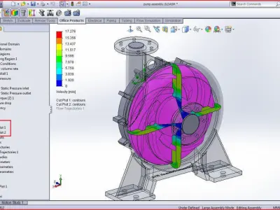 Pump Flow simulation Free 3D model