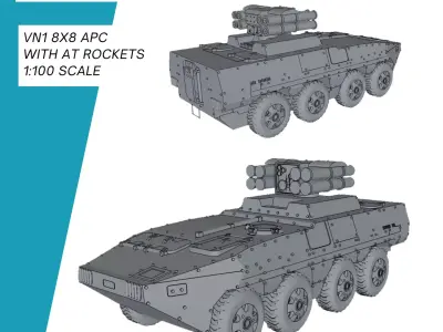 VN1 8x8 with AT Missiles 3D print model