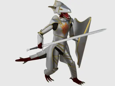 Dragonborn Character - Game Ready Low-poly 3D model