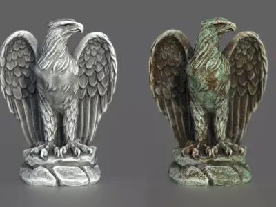 Eagle Statue Low-poly 3D model purchase
