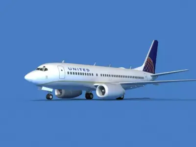 Boeing 737 MAX 7 United Airlines 3D model