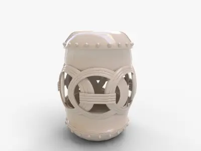Ceramic Garden Stool 3D model