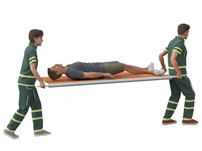 Emergency with Stretcher 3D model