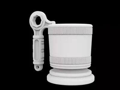 Wrench-Handle Shop Cup Holder 3D Printable Utility Sleeve 3D print model