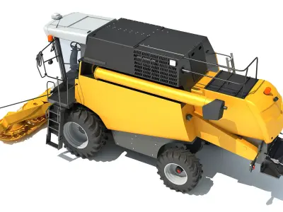 Combine Harvester 3D model 16