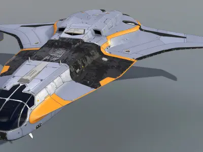 Space Fighter Roxetta Low-poly 3D model