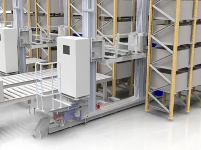 3D Design of Automated Storage and Retrieval System 3D model