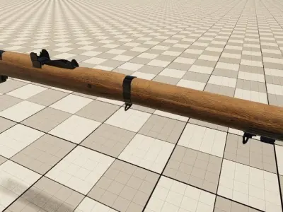 SMLE Lee-Enfield Mark III Bolt-Action Rifle Free 3D model
