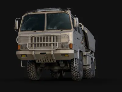 SR-5 MLRS LODs Game Ready Rigged Low-poly 3D model