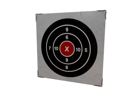 Shooting target Low-poly 3D model