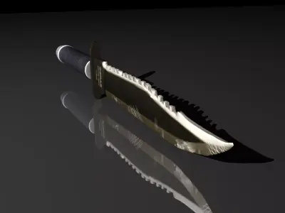 A knife Low-poly 3D model