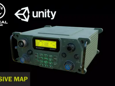 Military Radio Low-poly 3D model purchase