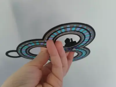 Magic Moving Card Train the Fidget Infinite Rail 3D print model