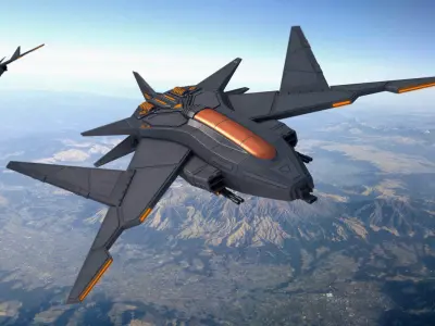 Sci Fi Fighter Jet 3D model