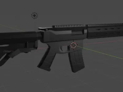 Free Custom AR-15 Free low-poly 3D model