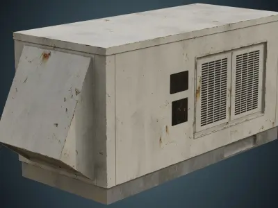 Rooftop AC Unit 4B Low-poly 3D model