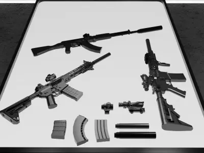 Gun Pack V1 3D model