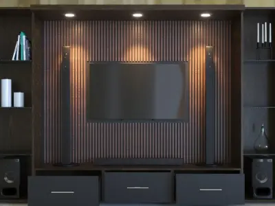 Vintage TV Cabinet 3D model