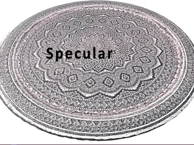 antique Tray - PBR - Game Ready Low-poly 3D model