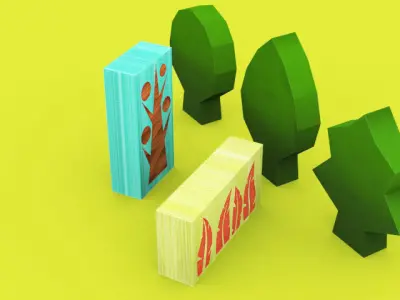 Cartoon Toys Pack Low-poly 3D model