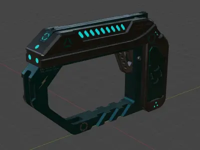 Sci-fi blaster  Free 3D model