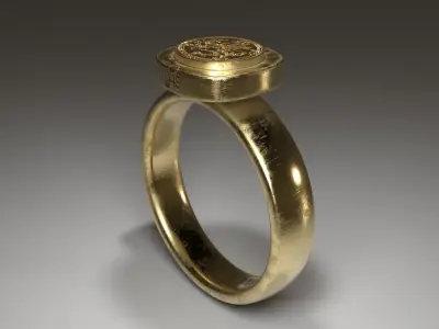 Dracula ring Low-poly 3D model