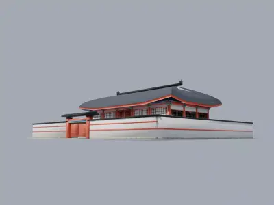 Korean Palace Hanok - Royal Architecture 3D Model PBR Low-poly 3D model