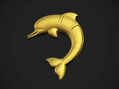 Dolphin golden Free 3D print model