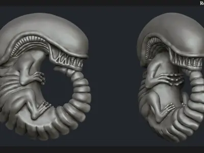 Xenomorph Alien Embryo 3D print model purchase