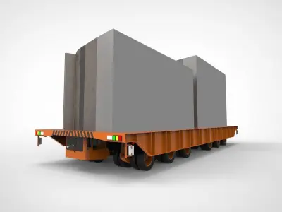 hull trailer shipyard 3D model